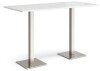 Dams Brescia Rectangular Poseur Table - White