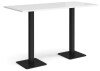 Dams Brescia Rectangular Poseur Table - White