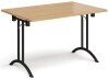 Dams Rectangular Folding Leg Table with Curved Foot Rails 1200 x 800mm