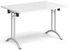 Dams Rectangular Folding Leg Table with Curved Foot Rails 1200 x 800mm