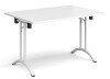 Dams Rectangular Folding Leg Table with Curved Foot Rails 1400 x 800mm