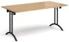 Dams Rectangular Folding Leg Table with Curved Foot Rails 1600 x 800mm