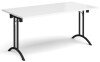 Dams Rectangular Folding Leg Table with Curved Foot Rails 1600 x 800mm