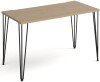 Dams Tikal Rectangular Desk with Hairpin Legs - 1200mm x 600mm - Kendal Oak