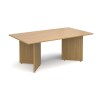 Dams Arrow Head Leg Rectangular Boardroom Table 1800 x 1000mm - Oak