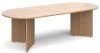 Dams Arrow Head Leg Radial End Boardroom Table 2400 x 1000mm - Beech