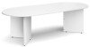 Dams Arrow Head Leg Radial End Boardroom Table 2400 x 1000mm - White