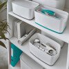 Leitz Mybox Wow Small With Lid, Storage Box. 5 Litre, W 318 X H 128 X D 191 Mm. White/ice Blue - Outer Carton Of 4