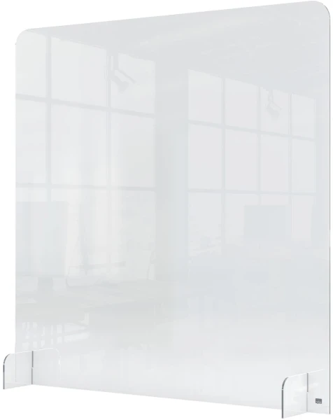 Nobo Clear Acrylic Protective Counter Partition Screen - 700mm x 850mm