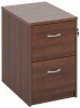 Gentoo Wooden 2 Drawer Filing Cabinet with Silver Handles 730 x 480 x 650mm - Walnut