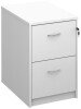 Gentoo Wooden 2 Drawer Filing Cabinet with Silver Handles 730 x 480 x 650mm - White