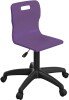 Titan Swivel Junior Chair with Black Base - (6-11 Years) 355-420mm Seat Height - Purple