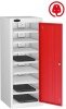 Probe LapBox Low 8 Compartment Locker with Charge Socket - 1000 x 380 x 525mm - Red (Similar to BS 04 E53)