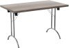 TC One Union Folding Rectangular Table - 1400 x 700mm - Grey Oak