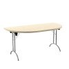 TC One Union Folding D-End Top Table - 1600 x 800mm - Maple