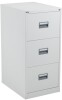 TC Talos 3 Drawer Steel Filing Cabinet - White