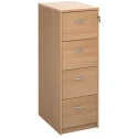 Gentoo Wooden 4 Drawer Filing Cabinet with Silver Handles 480 x 650mm