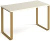 Dams Cairo Rectangular Desk with Sleigh Frame Legs - 1200 x 600mm - White