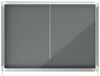 Nobo Premium Plus Felt Lockable Sliding Notice Board 8 x A4 Grey