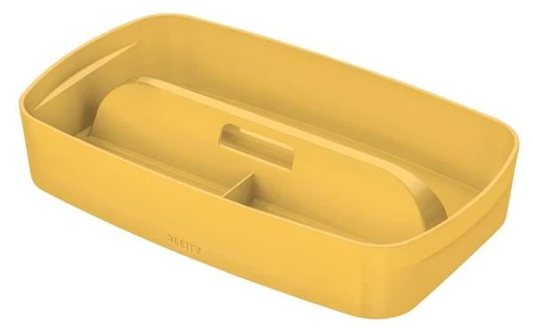 Leitz Mybox Cosy Organiser Tray With Handle Small, Storage, W 307 X H 56 X D 181 Mm, Warm Yellow