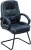Nautilus Truro Cantilever Leather Faced Visitor Chair - Black