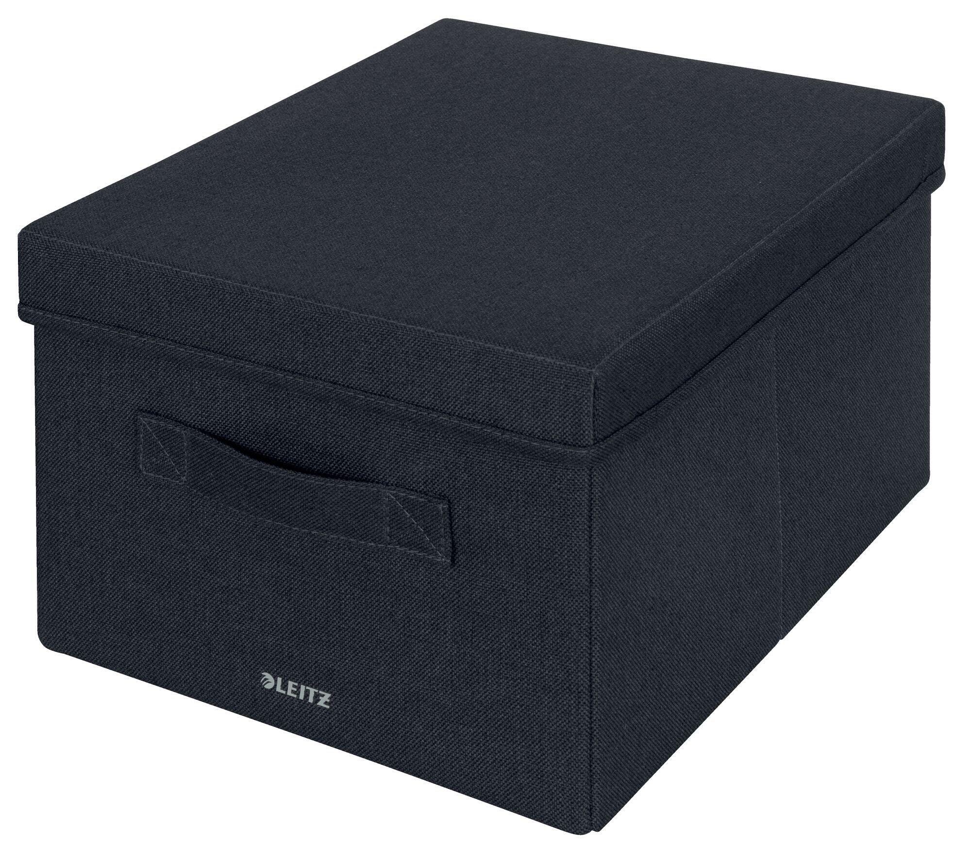 Leitz Fabric Storage Box With Lid Medium X Pack Of Velvet Grey