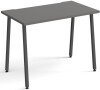 Dams Sparta Rectangular Desk with A-Frame Legs - 1000 x 600mm - Onyx Grey