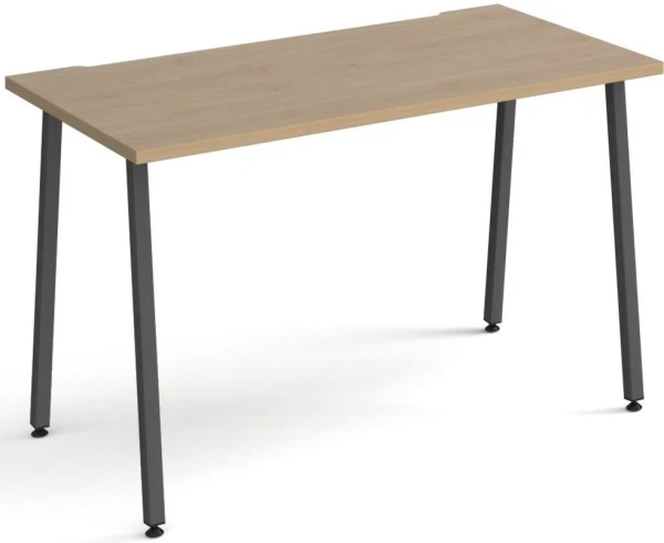 Dams Sparta Rectangular Desk with A-Frame Legs - 1200 x 600mm - Kendal Oak