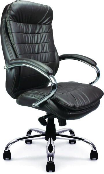 Nautilus Santiago Leather Synchronous Executive Chair - Brown