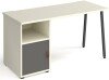 Dams Sparta Rectangular Desk with A-Frame Legs and 1 Door Support Pedestal - 1400 x 600mm - White