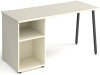Dams Sparta Rectangular Desk with A-Frame Legs and Support Pedestal - 1400 x 600mm - White
