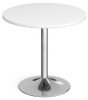 Dams Genoa Circular Dining Table with Trumpet Base 800mm Diameter - White