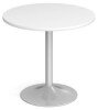 Dams Genoa Circular Dining Table with Trumpet Base 800mm Diameter - White