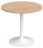 Dams Genoa Circular Dining Table with Trumpet Base 800mm Diameter - Beech