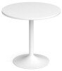 Dams Genoa Circular Dining Table with Trumpet Base 800mm Diameter - White