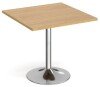 Dams Genoa Square Dining Table With Trumpet Base 800mm - Oak