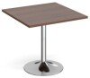 Dams Genoa Square Dining Table With Trumpet Base 800mm - Walnut
