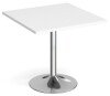 Dams Genoa Square Dining Table With Trumpet Base 800mm - White