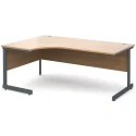 Dams Contract 25 Corner Desk with Single Cantilever Legs - 1800 x 1200mm