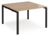 Dams Adapt Bench Desk Two Person Back To Back - 1200 x 1200mm - Beech