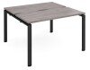 Dams Adapt Bench Desk Two Person Back To Back - 1200 x 1200mm - Grey Oak