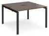 Dams Adapt Bench Desk Two Person Back To Back - 1200 x 1200mm - Walnut