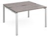 Dams Adapt Bench Desk Two Person Back To Back - 1200 x 1200mm - Grey Oak