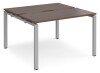 Dams Adapt Bench Desk Two Person Back To Back - 1200 x 1200mm - Walnut