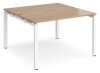 Dams Adapt Bench Desk Two Person Back To Back - 1200 x 1200mm - Beech