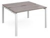 Dams Adapt Bench Desk Two Person Back To Back - 1200 x 1200mm - Grey Oak