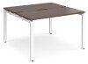 Dams Adapt Bench Desk Two Person Back To Back - 1200 x 1200mm - Walnut