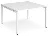Dams Adapt Bench Desk Two Person Back To Back - 1200 x 1200mm - White