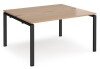 Dams Adapt Bench Desk Two Person Back To Back - 1400 x 1200mm - Beech