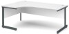 Dams Contract 25 Corner Desk with Single Cantilever Legs - 1800 x 1200mm - White